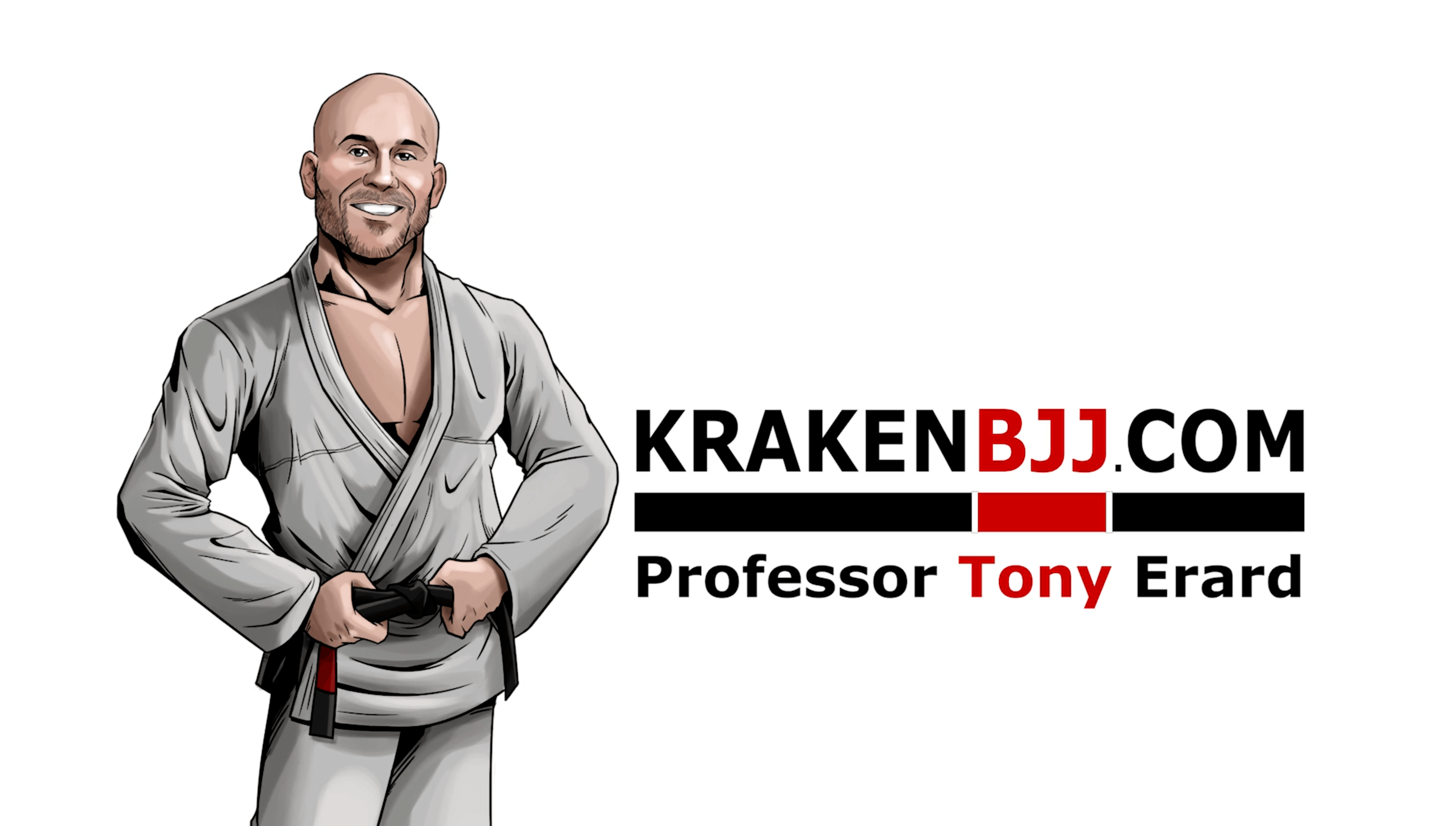 Professor Tony in a white gi - Kraken BJJ 